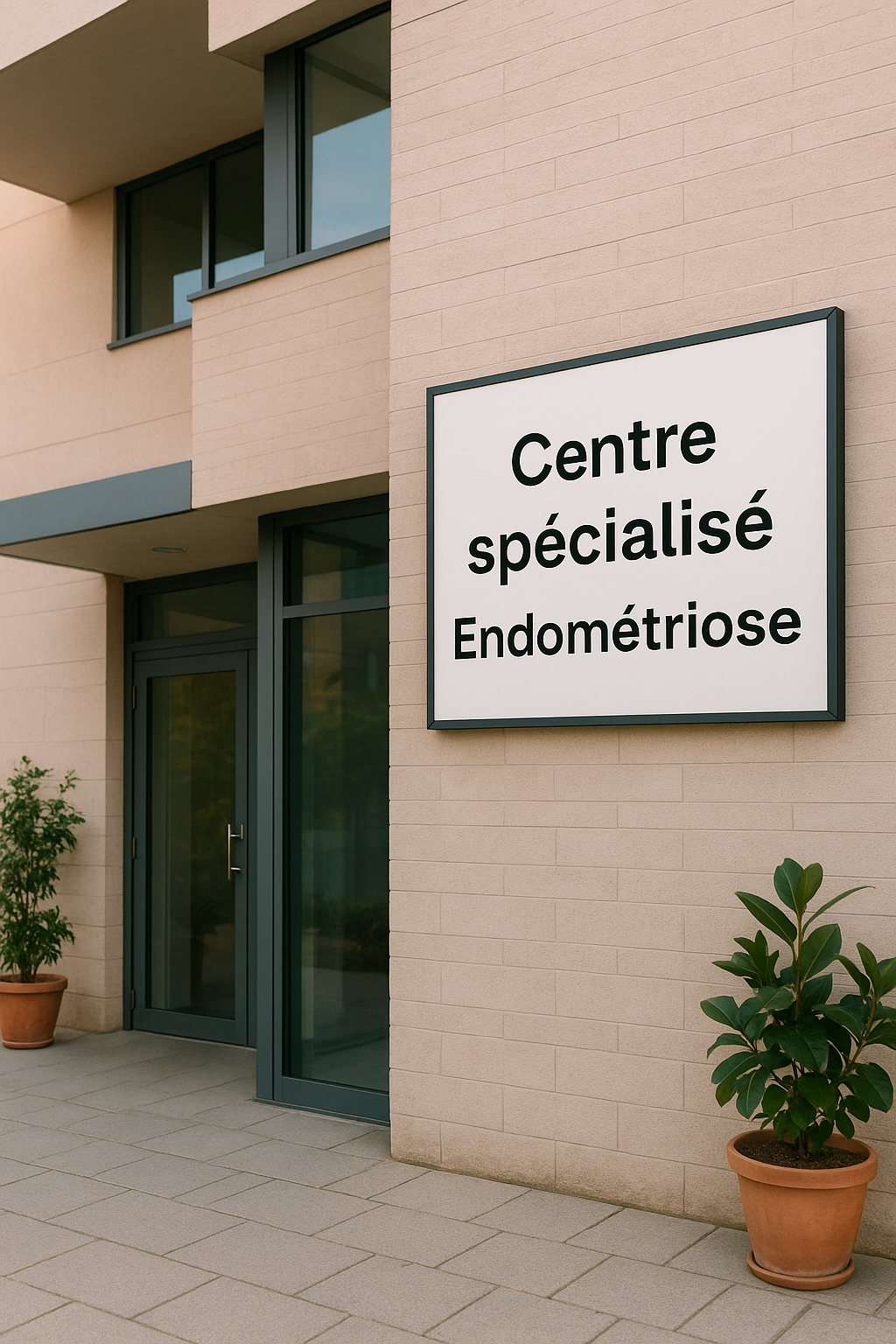 Image illustrative représentant un bâtiment moderne et accueillant, utilisée pour symboliser un centre spécialisé dans l’endométriose, sans lien réel avec un lieu existant.